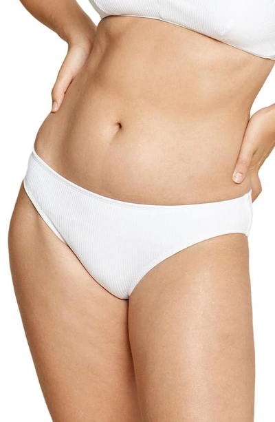 Shop Andie Ribbed Bikini Bottoms In White