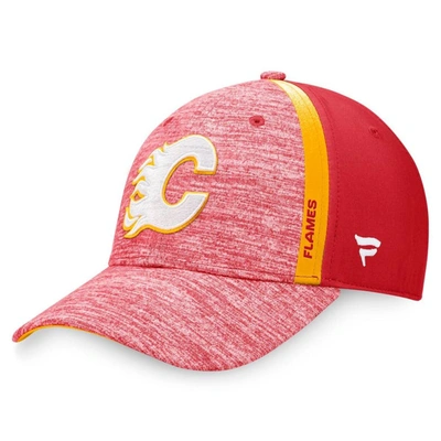 Shop Fanatics Branded Heather Red Calgary Flames Defender Flex Hat