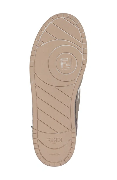 Shop Fendi Match Low Top Sneaker In Grigio/ Bianco Ice