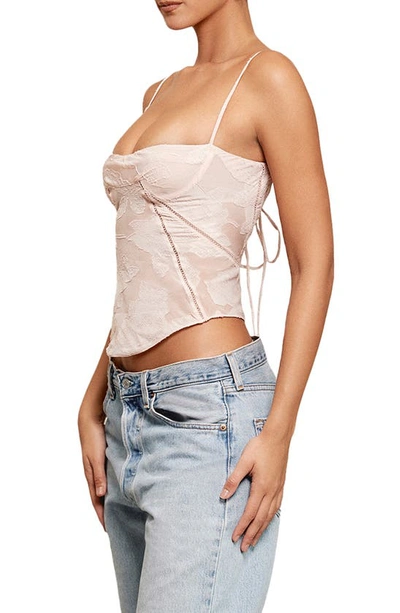 House Of Cb Lisette Floral Lace Corset Camisole In Pink