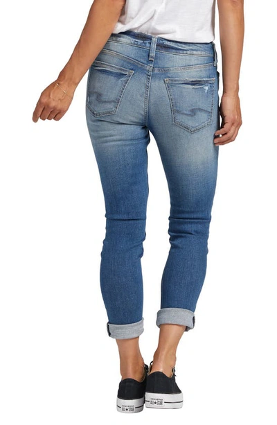 Silver Jeans Co. Slim Fit Girlfriend Jeans In Indigo