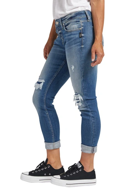 Silver Jeans Co. Slim Fit Girlfriend Jeans In Indigo