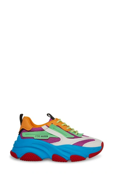 Steve Madden Possession Sneaker In Blue Multi