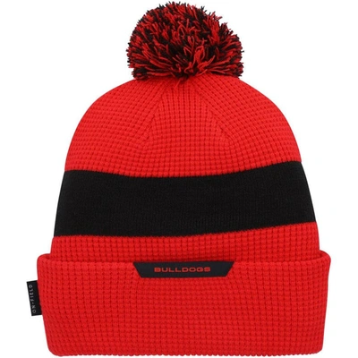 Shop Nike Red Georgia Bulldogs Sideline Team Cuffed Knit Hat With Pom