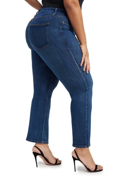 Shop Good American Good Legs Straight Leg Jeans In Bb04