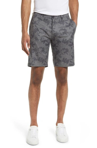 Shop Travismathew Inlet Stretch Shorts In Heather Grey Pinstripe