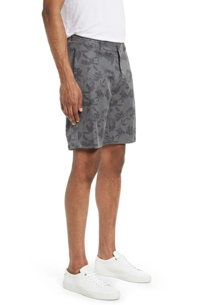 Travismathew Inlet Stretch Shorts In Heather Grey Pinstripe