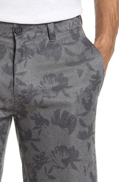 Travismathew Inlet Stretch Shorts In Heather Grey Pinstripe