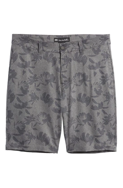 Travismathew Inlet Stretch Shorts In Heather Grey Pinstripe