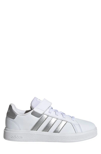 Shop Adidas Originals Grand Court 2.0 Sneaker In White/ Matte Silver