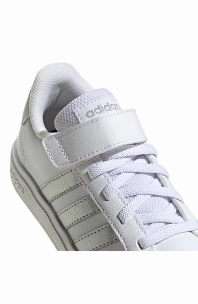 Shop Adidas Originals Grand Court 2.0 Sneaker In White/ Matte Silver