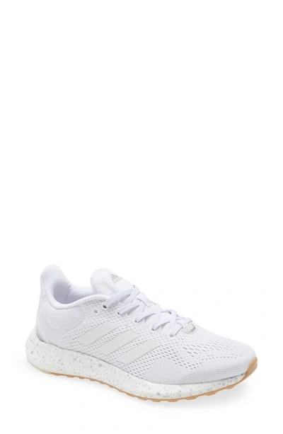 Shop Adidas Originals Pureboost 21 Primegreen Running Shoe In White/ White/ Silver Met