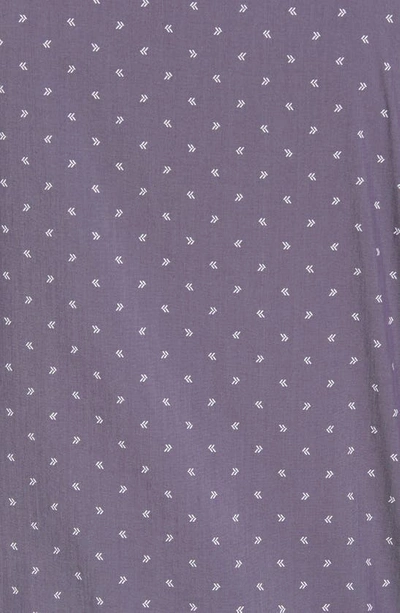 Shop Travismathew Not Your Best Short Sleeve Button-up Shirt In Heather Purple