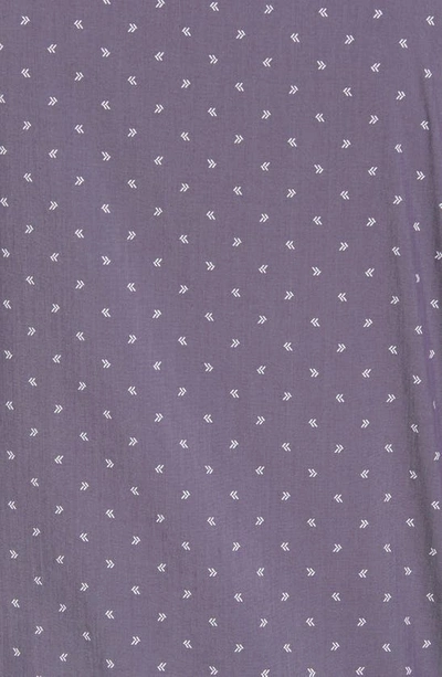 Travismathew Not Your Best Short Sleeve Button-up Shirt In Heather Purple