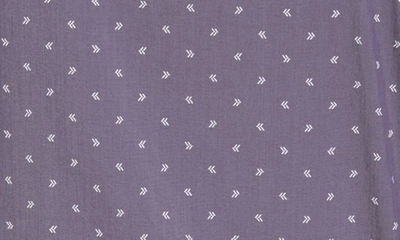 Travismathew Not Your Best Short Sleeve Button-up Shirt In Heather Purple