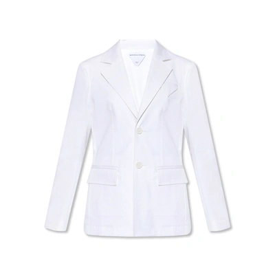 Shop Bottega Veneta Cotton Blazer In White