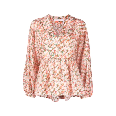 Shop See By Chloé Silk Blouse In Orange