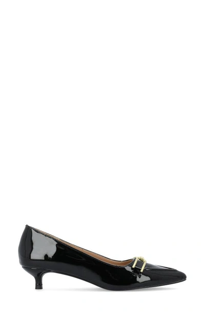 Journee Collection Rumi Metal Bit Kitten Heel Pump In Black