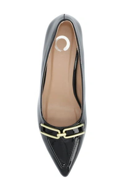 Journee Collection Rumi Metal Bit Kitten Heel Pump In Black