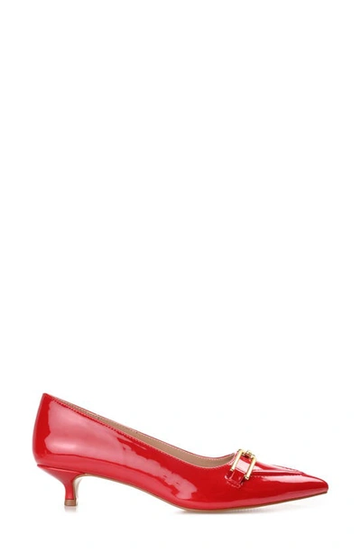JOURNEE COLLECTION JOURNEE COLLECTION RUMI METAL BIT KITTEN HEEL PUMP 