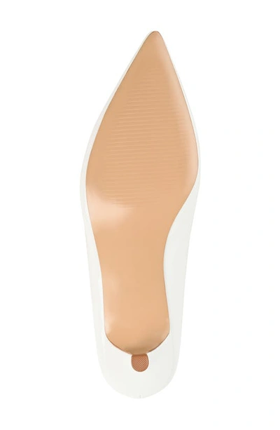 Journee Collection Rumi Metal Bit Kitten Heel Pump In White