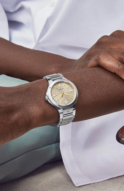 Shop Movado Se Automatic Bracelet Watch, 33mm In Beige