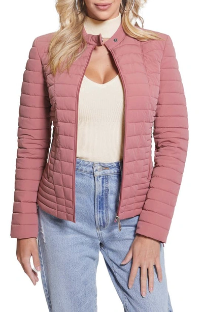 Guess Vona Quilted Jacket In Antique Mauve | ModeSens