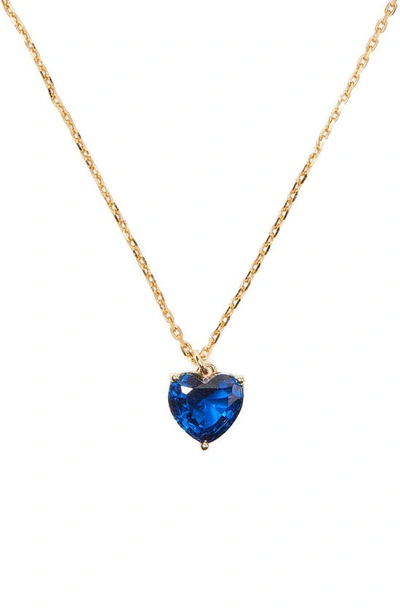 Shop Kate Spade New York My Love Birthstone Heart Pendant Necklace In Sapphire