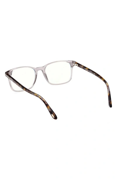Tom Ford 51mm Square Blue Light Blocking Reading Glasses In Grey/ Other