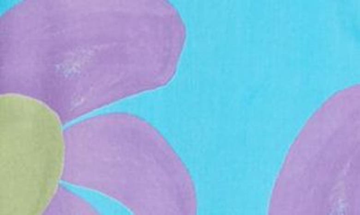 Shop Jacquemus La Chemise Simon Painted Floral Print Button-up Shirt In Print Purple Flowers 6ae