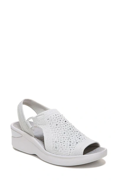 Shop Bzees Star Bright Knit Wedge Sandal In Grey