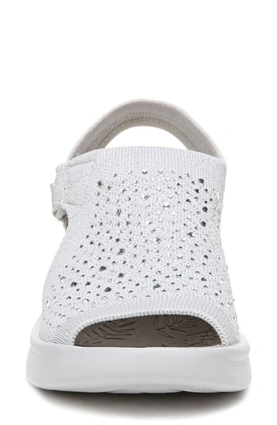 Shop Bzees Star Bright Knit Wedge Sandal In Grey