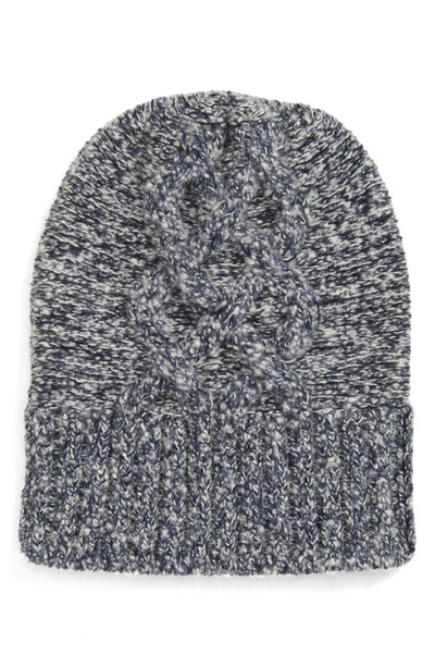 Shop Loro Piana Snow Wander Cashmere Cable Knit Beanie In F3zqsnow Blu