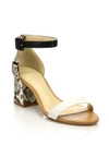 ALEXANDRE BIRMAN Judy Colorblock Leather & Python City Sandals