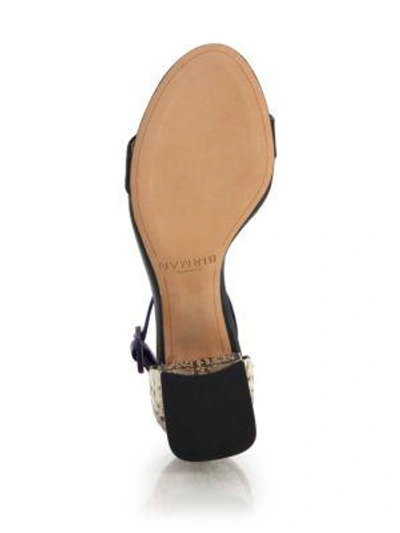 Shop Alexandre Birman Judy Colorblock Leather & Python City Sandals In White-multi