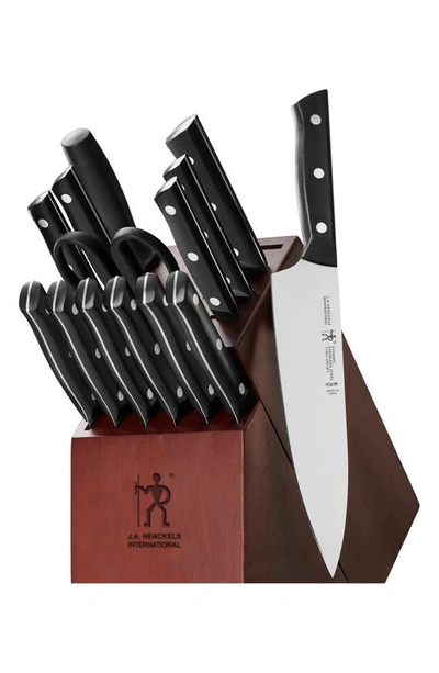 Henckels Cutlery Henckels International Dynamic 15-piece Knife Block Set In Stainless Steel