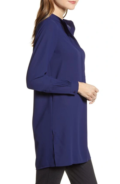 Shop Anne Klein Popover Tunic Top In Distant Mountain