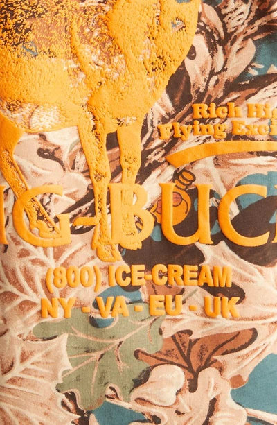 Shop Icecream Big Bucks Camo Long Sleeve Cotton Graphic Tee In Toast