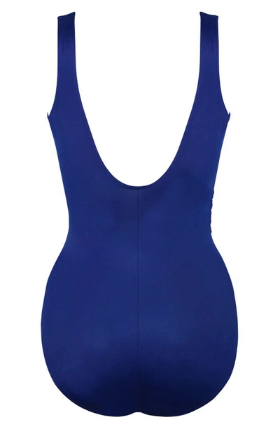 Shop Miraclesuit Rock Solid Revele One-piece Swimsuit In Azul Blue