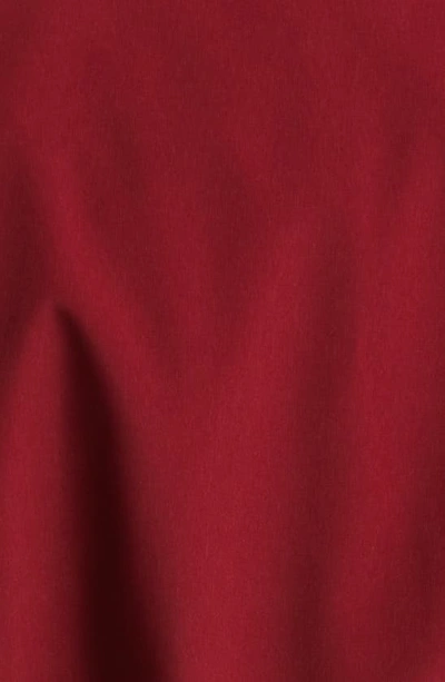 Gallery Cinched Waist Hooded Raincoat In Merlot