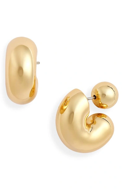 Shop Jenny Bird Tome Medium Hoop Earrings In High Polish Gold