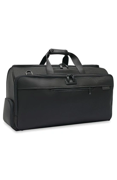 Shop Briggs & Riley Baseline Garment Duffle Bag In Black