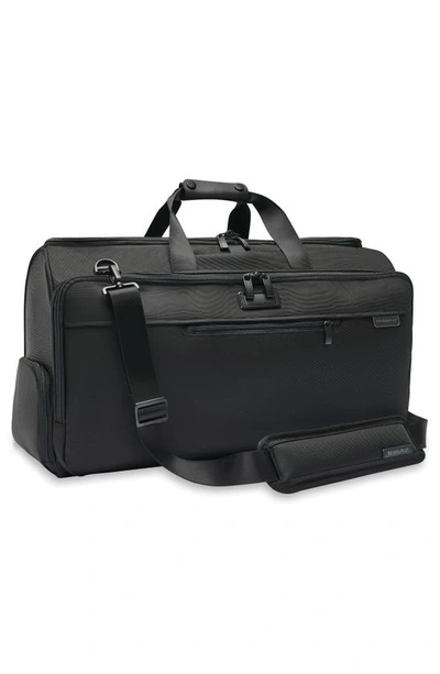 Shop Briggs & Riley Baseline Garment Duffle Bag In Black