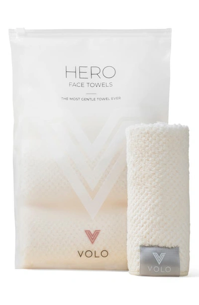 Shop Volo 3-pack Hero Face Towels In Salt White