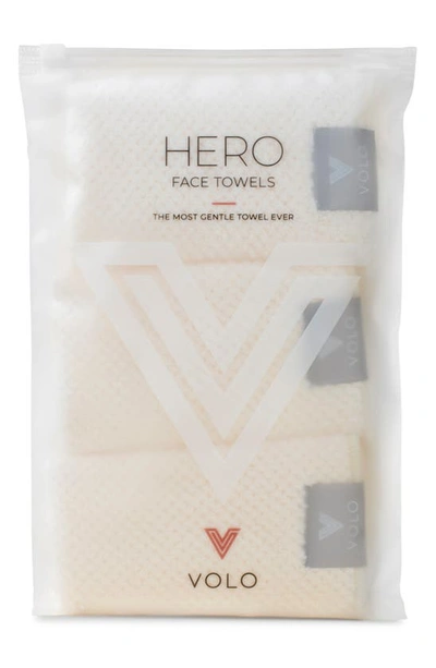 Volo 3-pack Hero Face Towels In Salt White