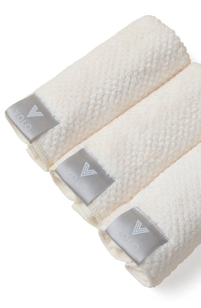 Volo 3-pack Hero Face Towels In Salt White