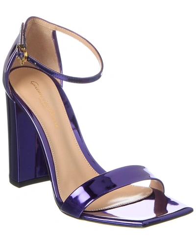 Shop Gianvito Rossi 100 Leather Sandal In Purple