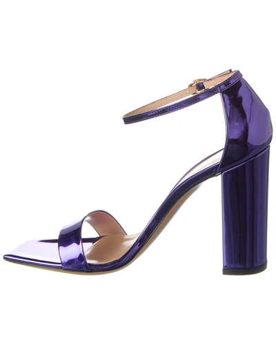 Shop Gianvito Rossi 100 Leather Sandal In Purple