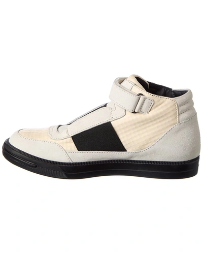 Shop Tod's Leather & Suede Sneaker In White