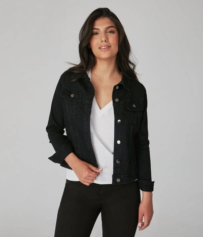 Lola Jeans Gabriella-blk Classic Denim Jacket In Black